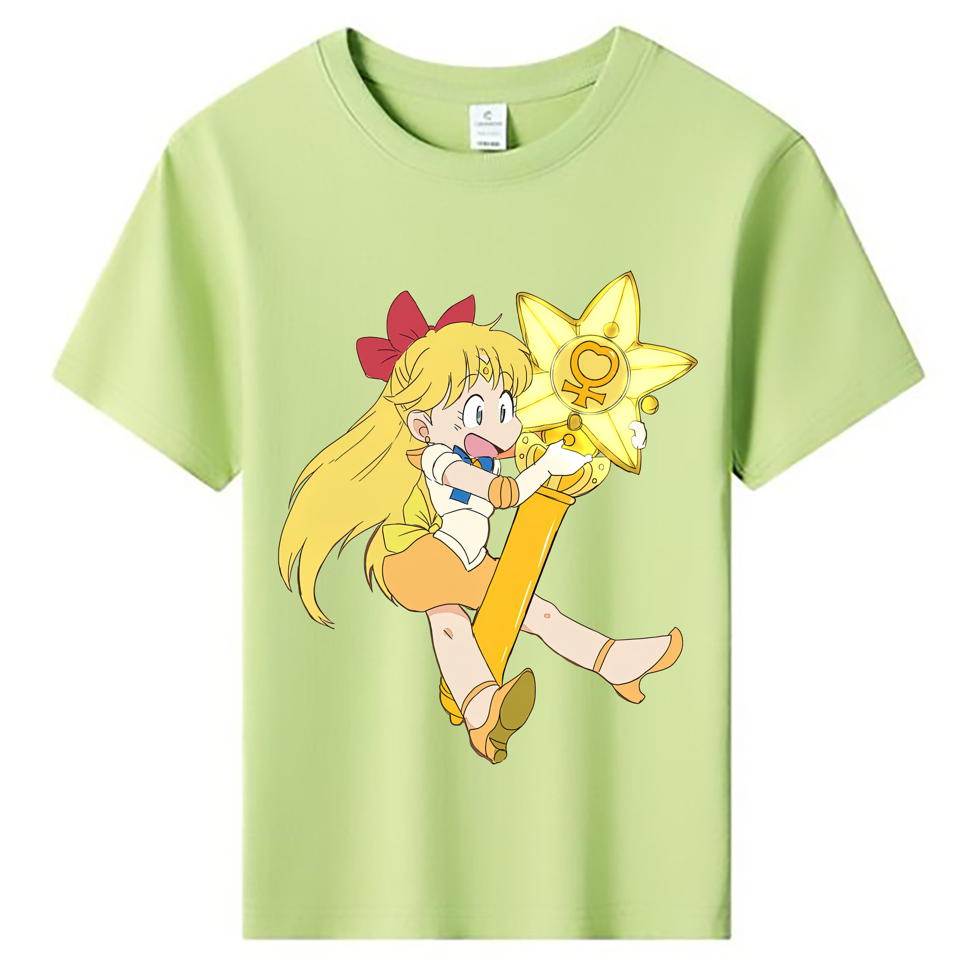 （画像用） 美少女戦士セーラームーン 愛野 美奈子 あいの みなこ Sailor Moon Aino Minako 綿100％キッズTシャツ（フロントプリント）